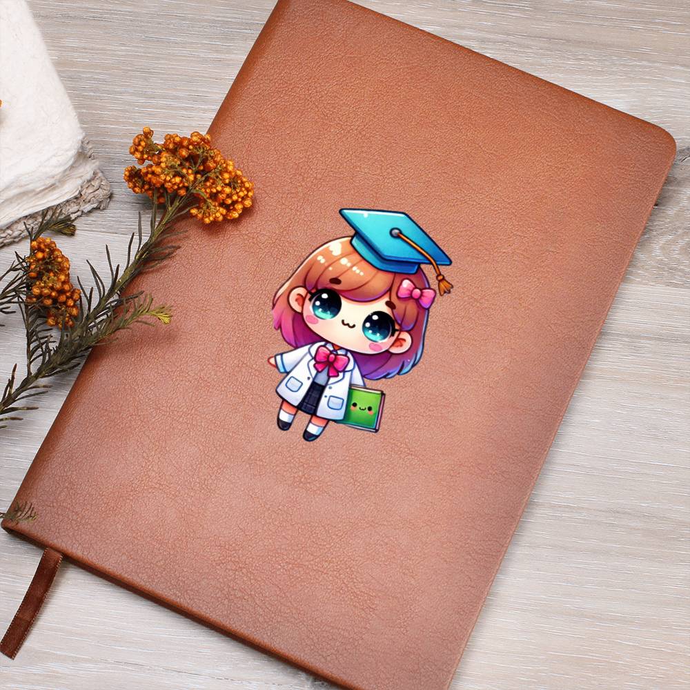 Cute Back to School Sticker 007 - Vegan Leather Journal