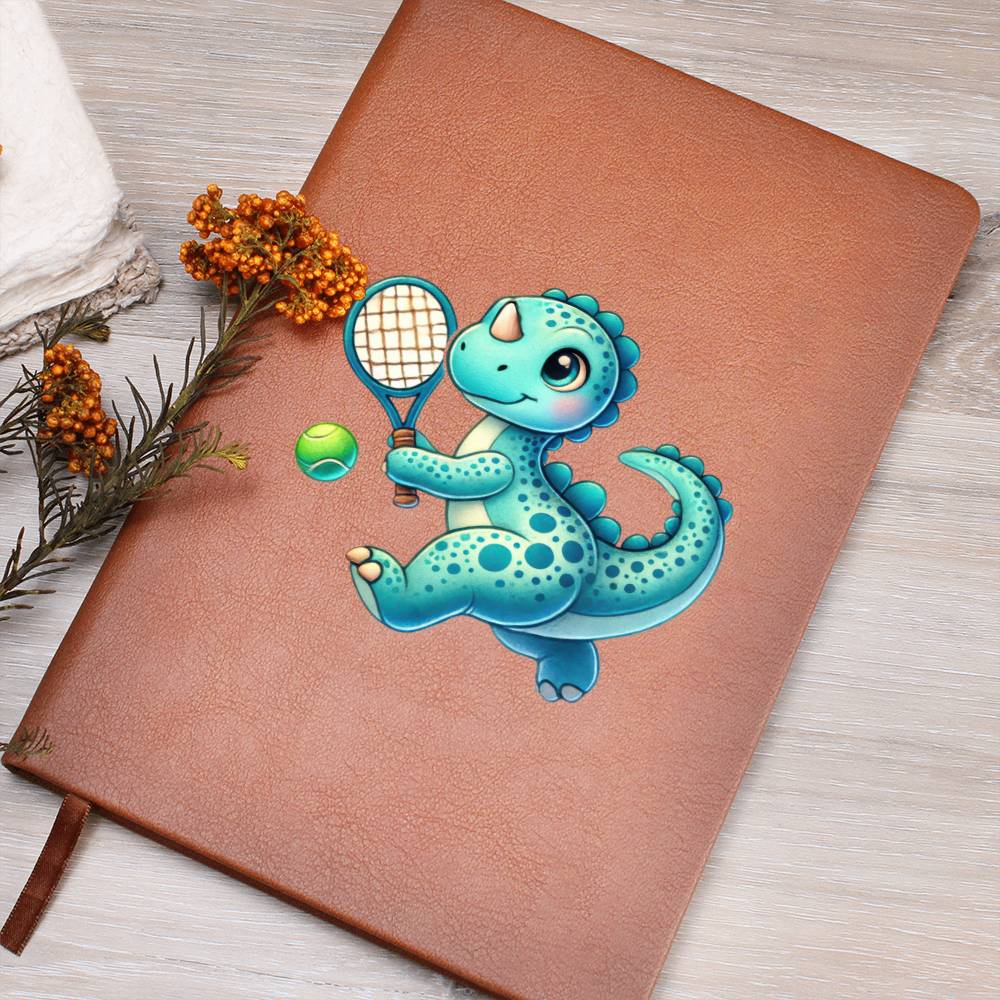 Colorful Baby Dinosaur 089 - Vegan Leather Journal