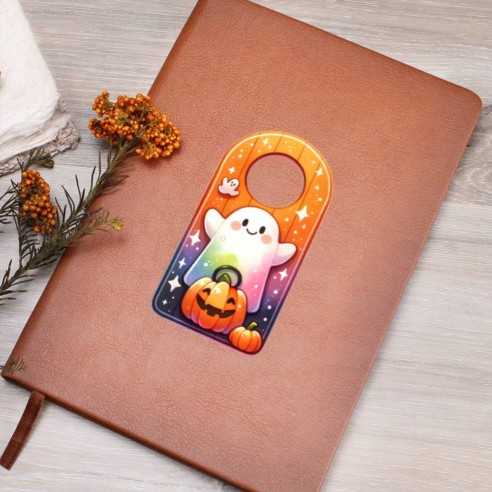 Cute Halloween Sticker 109 - Vegan Leather Journal