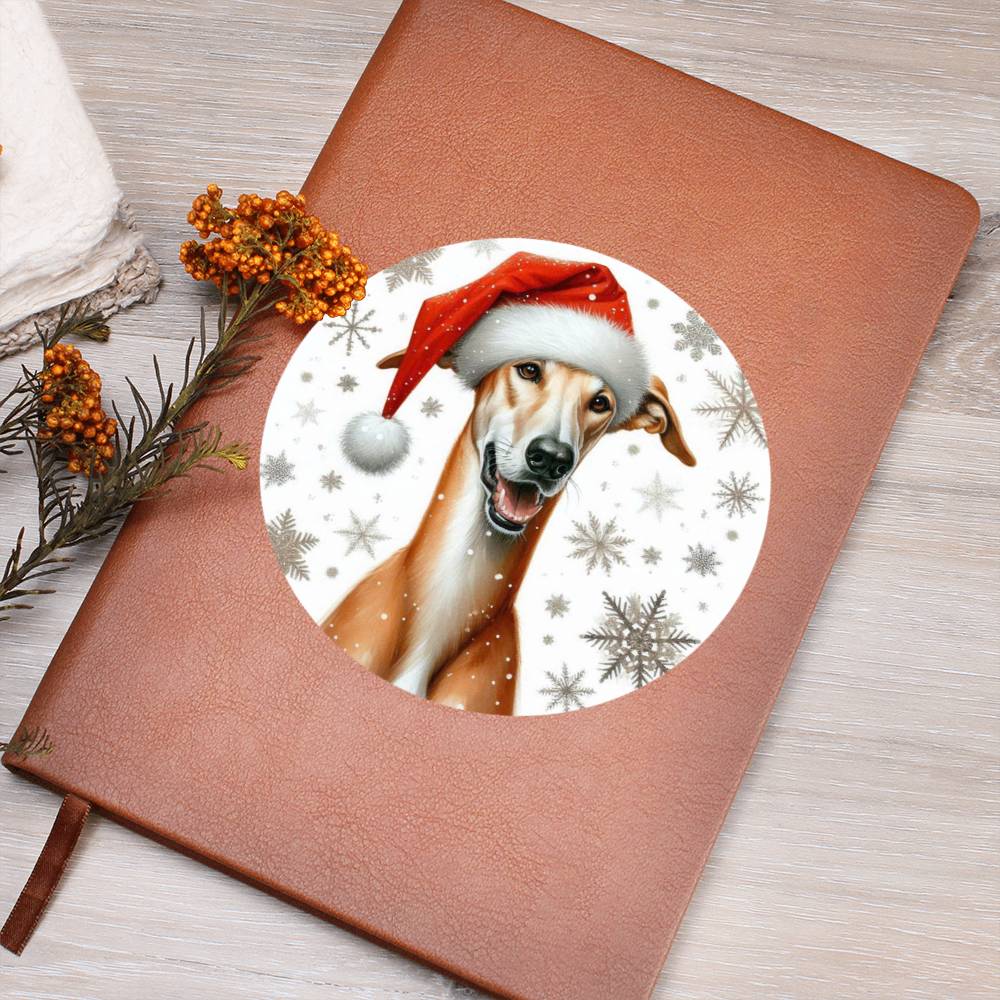 Christmas Dog - Azawakh - Vegan Leather Journal