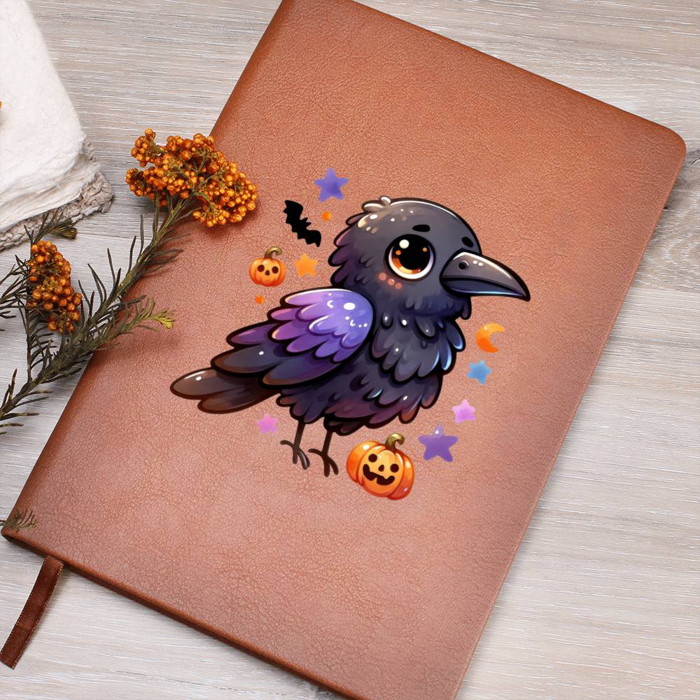 Cute Halloween Sticker 101 - Vegan Leather Journal