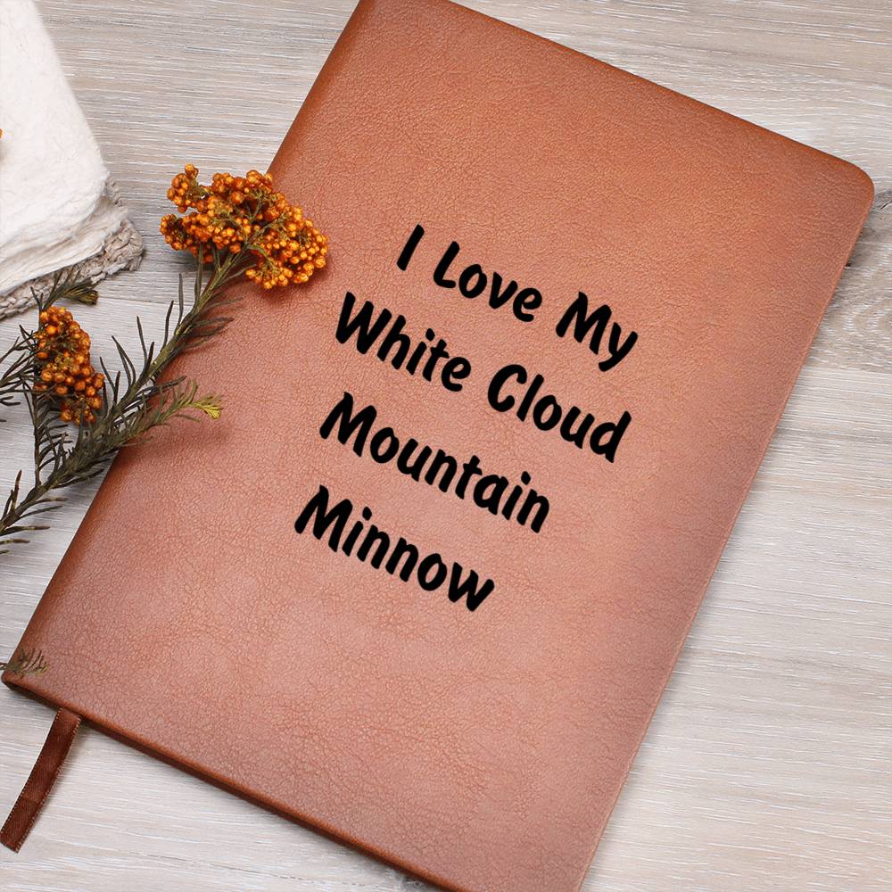 Love My White Cloud Mountain Minnow - Vegan Leather Journal