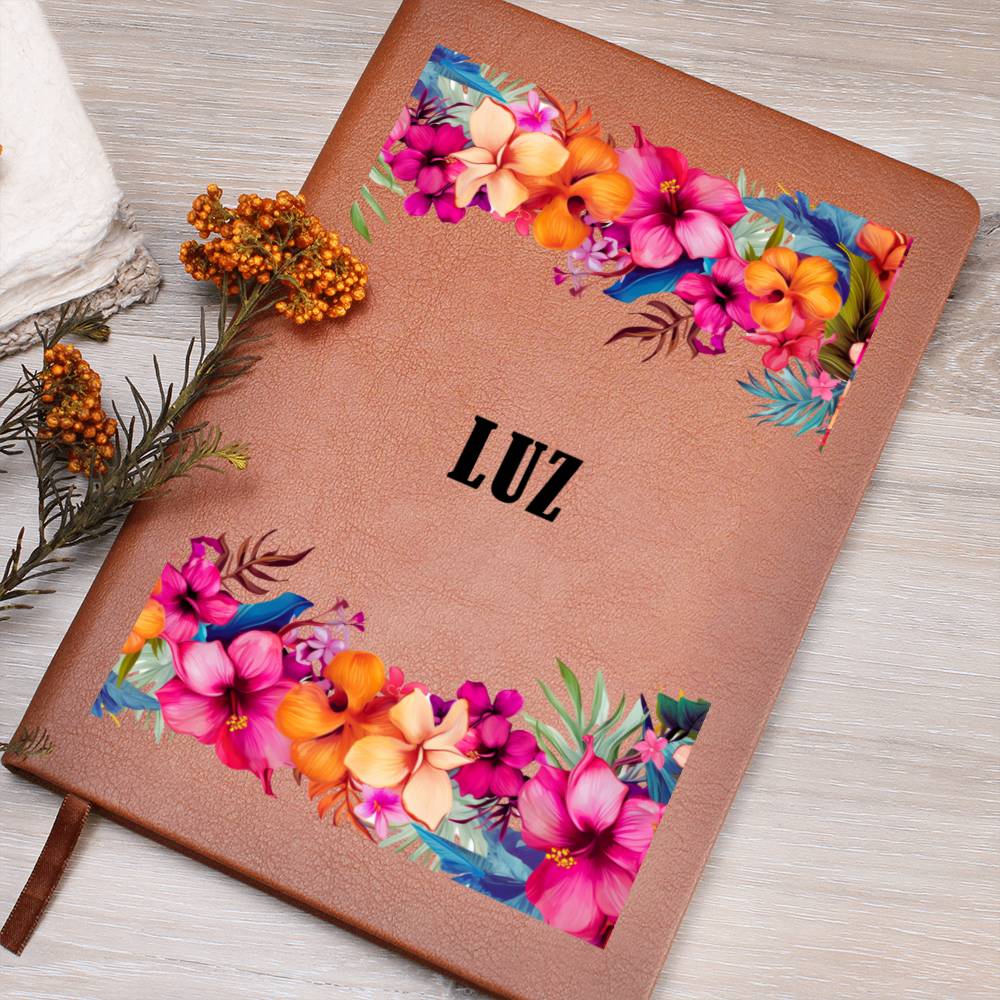 Luz (Tropical Flowers) - Vegan Leather Journal