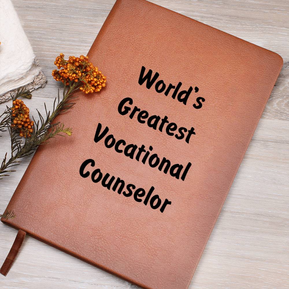 World's Greatest Vocational Counselor v1 - Vegan Leather Journal