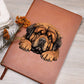 Tibetan Mastiff Peeking - Vegan Leather Journal