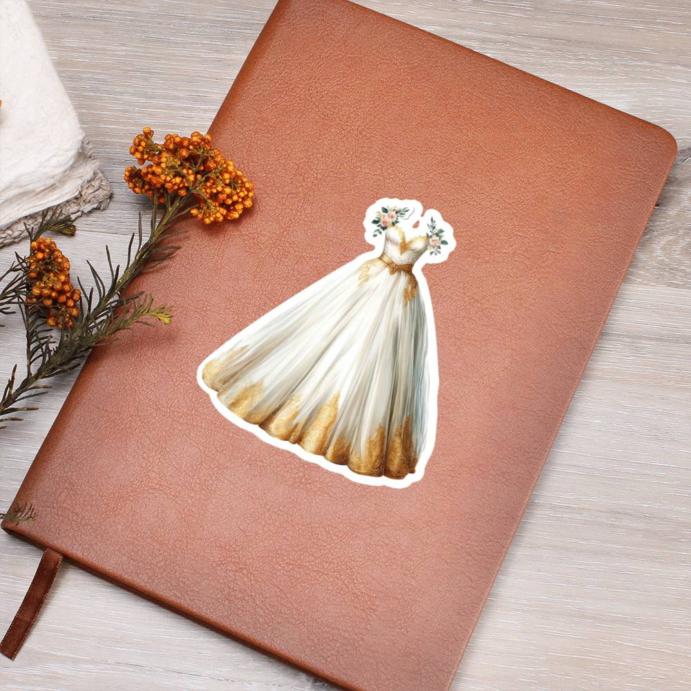 Luxury Wedding Decor Sticker 006 - Vegan Leather Journal