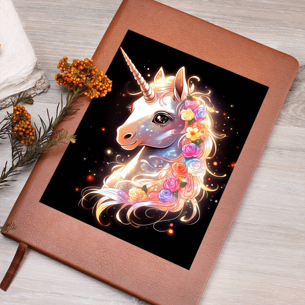 Cute Unicorn 016 - Vegan Leather Journal