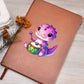 Colorful Baby Dinosaur 054 - Vegan Leather Journal