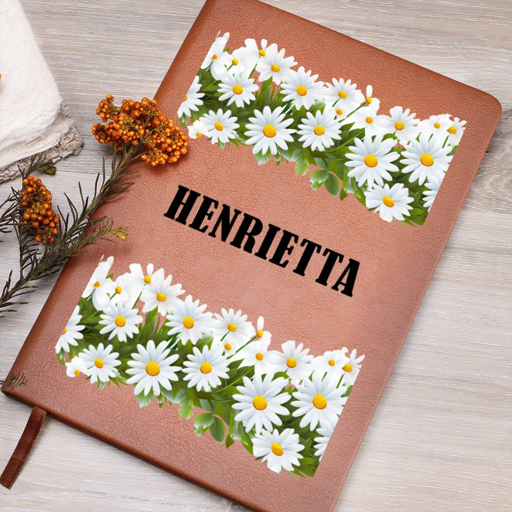 Henrietta (Playful Daisies) - Vegan Leather Journal