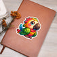 Cute Parrot sticker 109 - Vegan Leather Journal