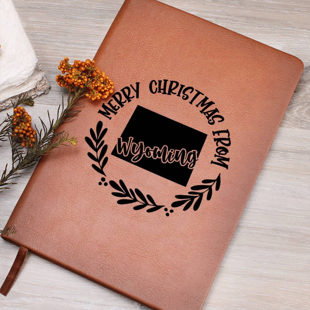 Merry Christmas From Wyoming - Vegan Leather Journal