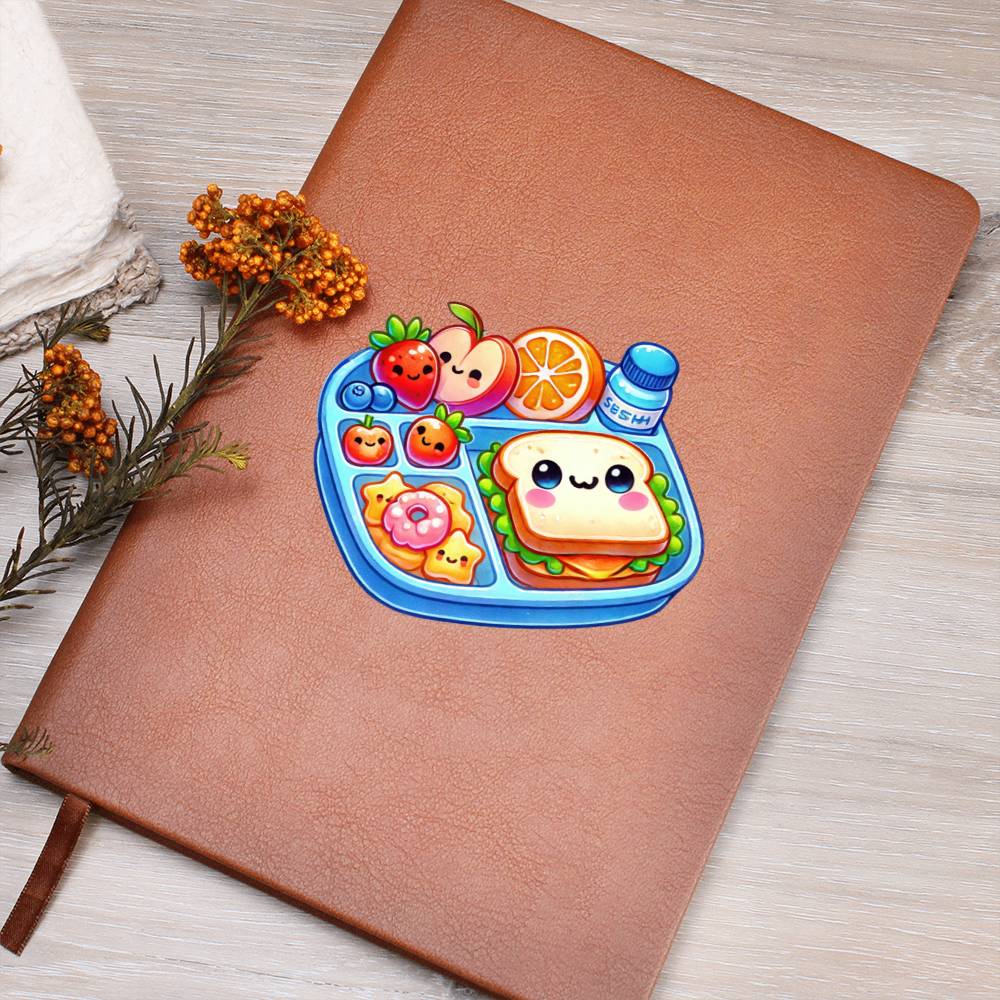 Cute Back to School Sticker 006 - Vegan Leather Journal