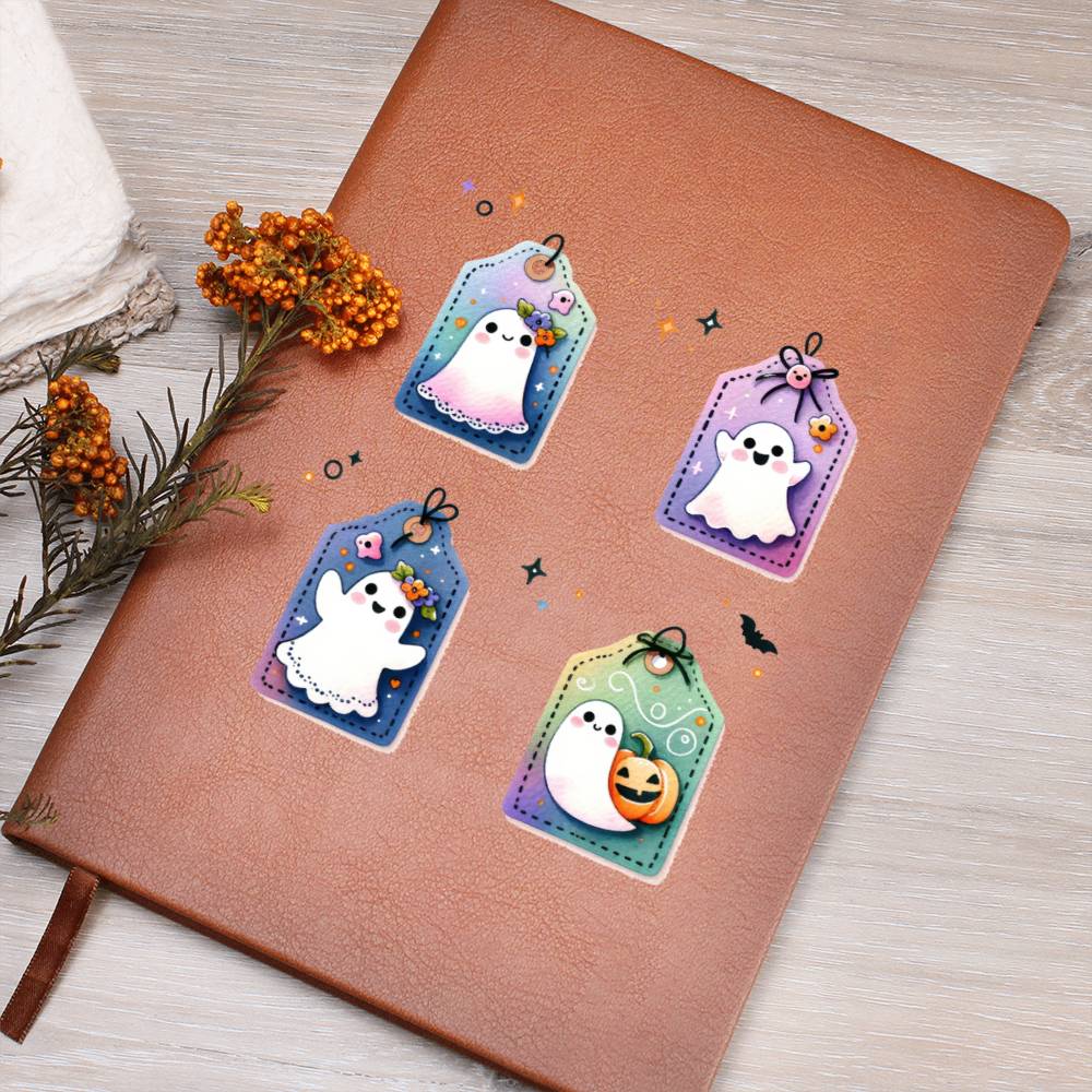 Cute Halloween Sticker 121 - Vegan Leather Journal