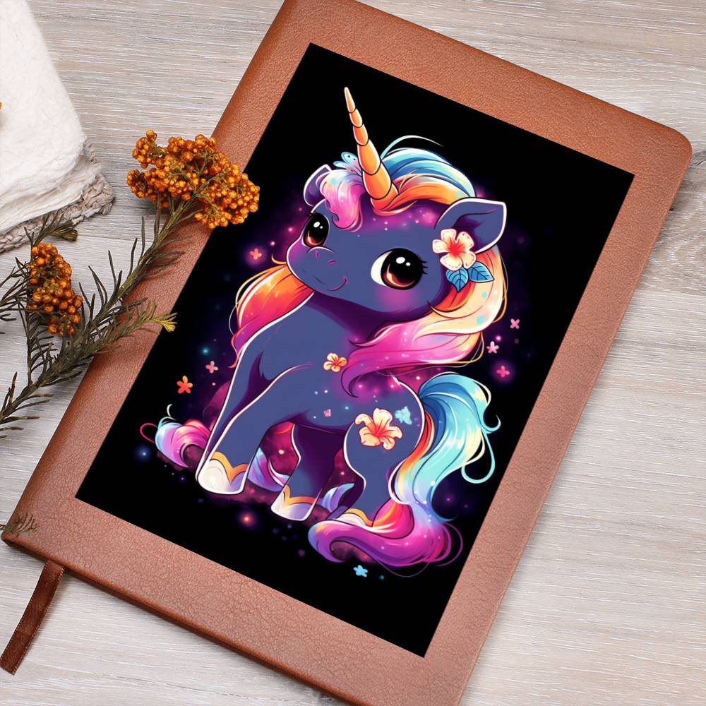 Cute Unicorn 012 - Vegan Leather Journal
