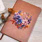Floral Flower Wreath 126 - Vegan Leather Journal