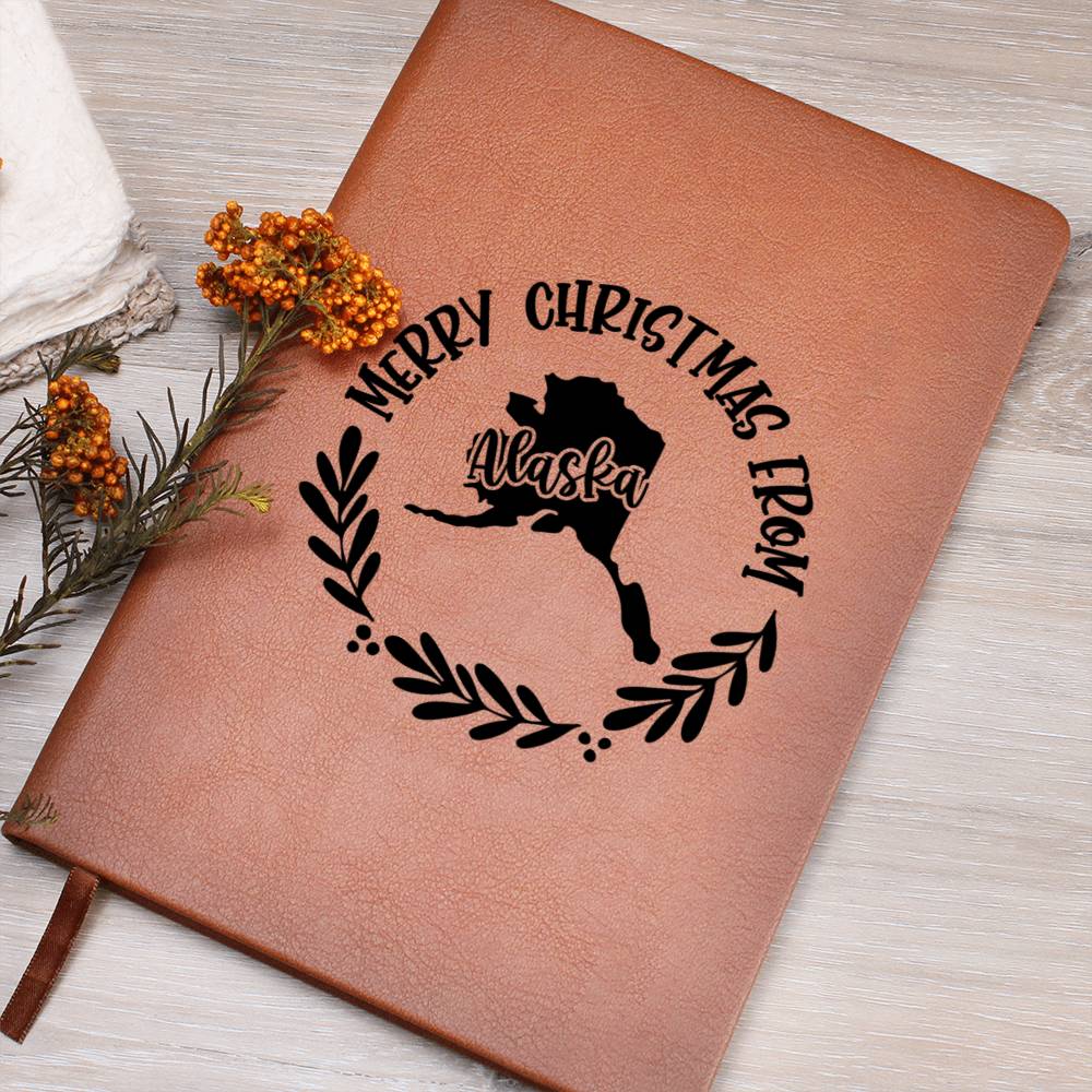 Merry Christmas From Alaska - Vegan Leather Journal