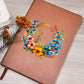 Floral Flower Wreath 065 - Vegan Leather Journal