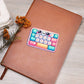 Cute Back to School Sticker 060 - Vegan Leather Journal