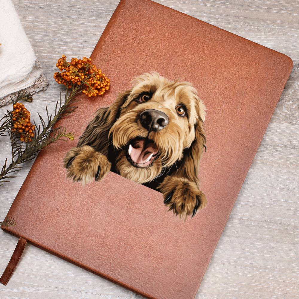 Otterhound Peeking - Vegan Leather Journal