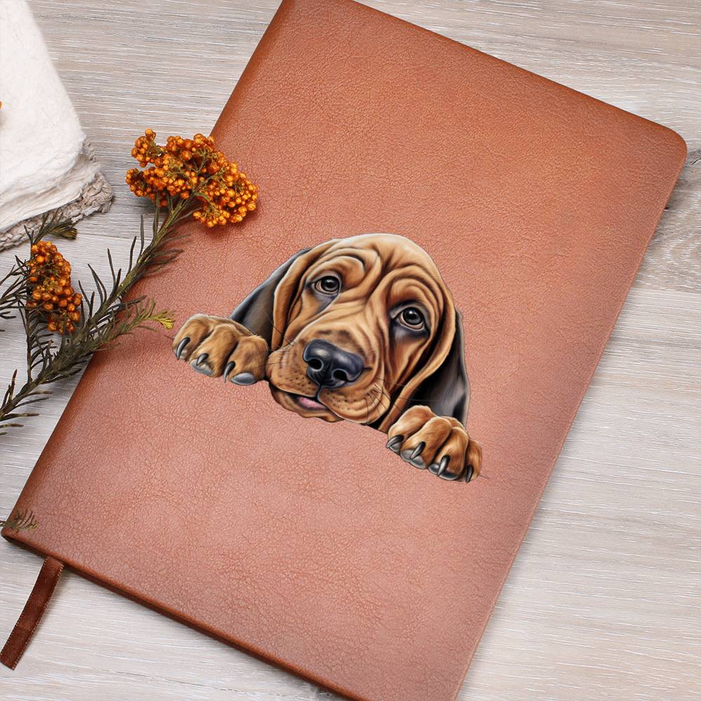 Bloodhound Peeking - Vegan Leather Journal