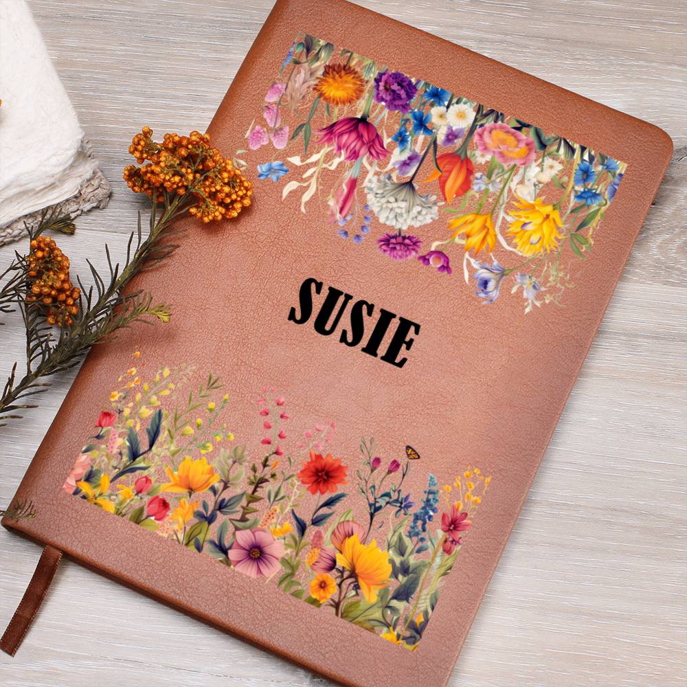 Susie (Botanical Blooms) - Vegan Leather Journal