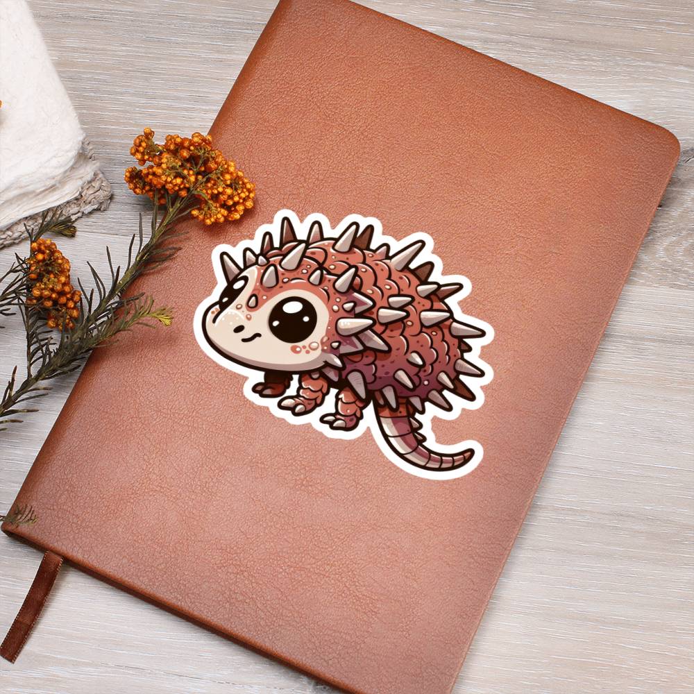 Cute Thorny devil sticker 192 - Vegan Leather Journal