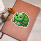 Cute Turtle sticker 202 - Vegan Leather Journal