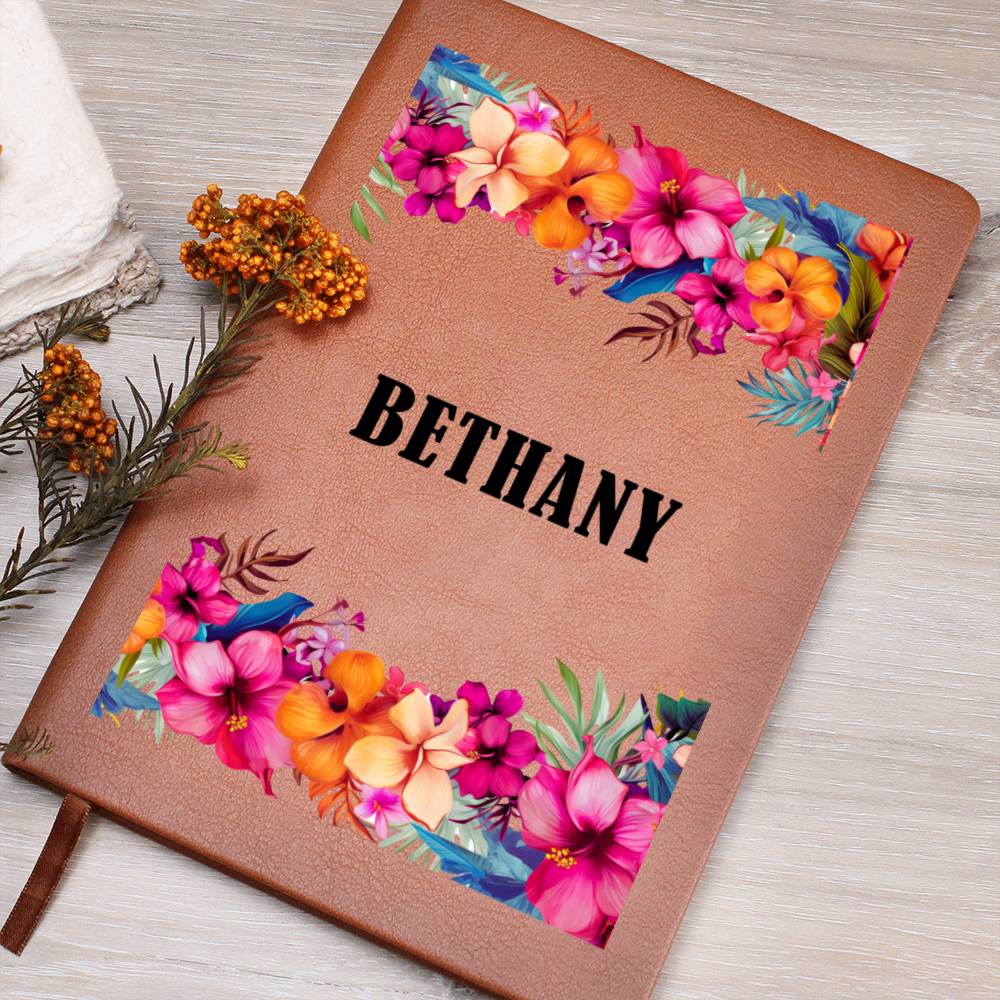 Bethany (Tropical Flowers) - Vegan Leather Journal