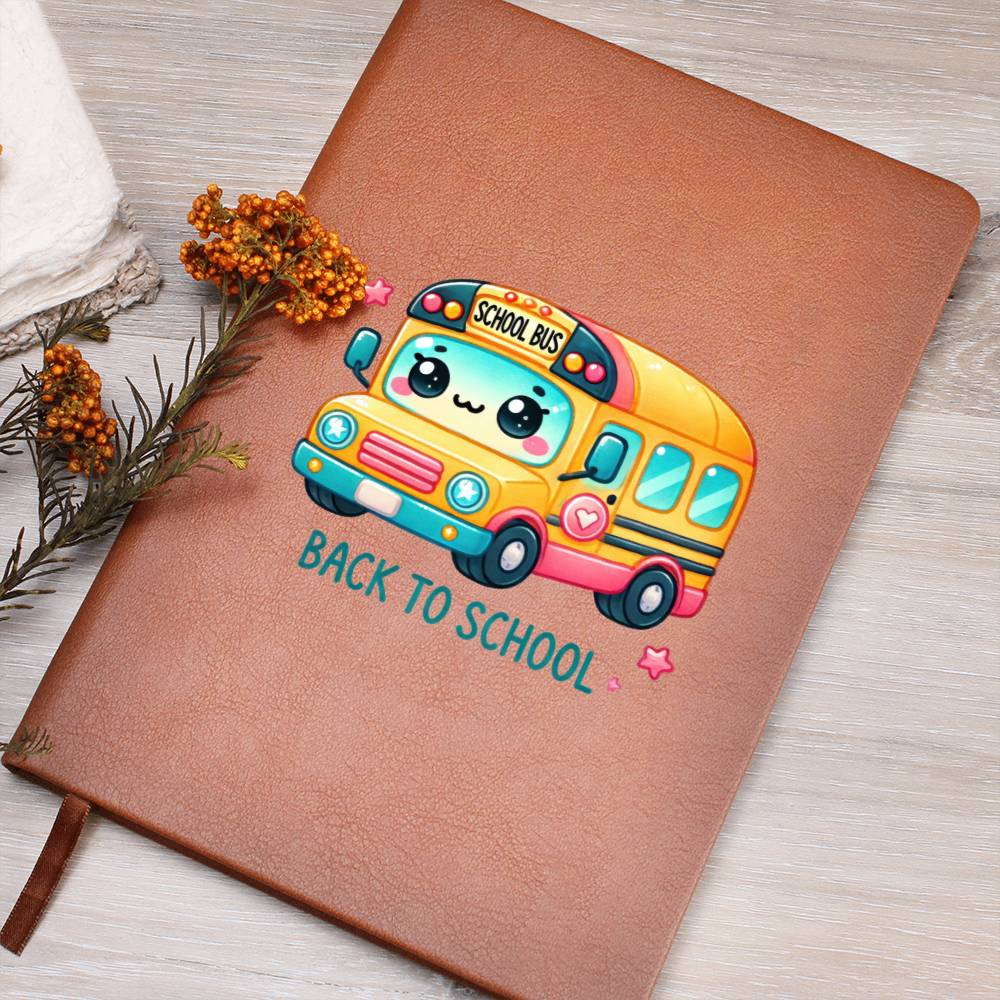 Cute Back to School Sticker 106 - Vegan Leather Journal