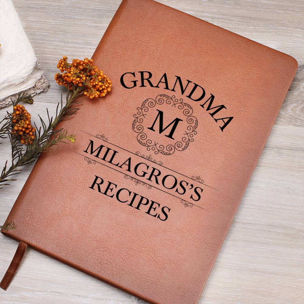 Grandma Milagros's Recipes - Vegan Leather Journal