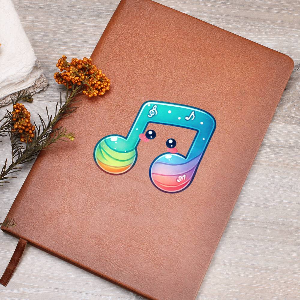 Cute Back to School Sticker 011 - Vegan Leather Journal