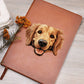 Golden Retriever Peeking - Vegan Leather Journal