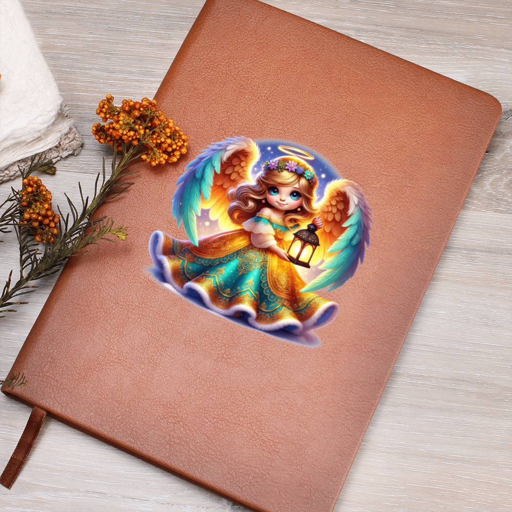 Cute Christmas Angel 010 - Vegan Leather Journal