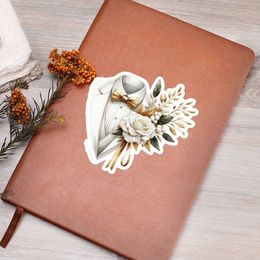 Luxury Wedding Decor Sticker 026 - Vegan Leather Journal