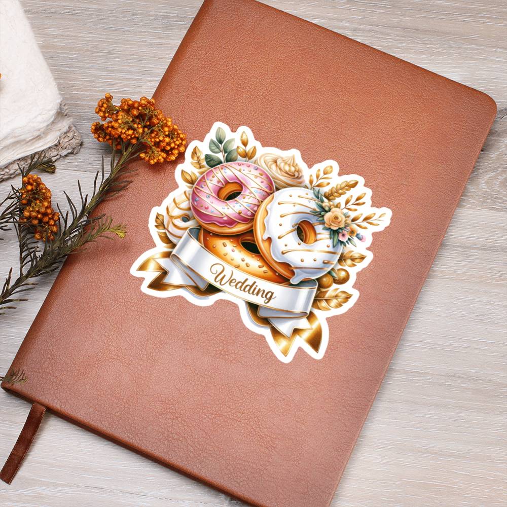 Luxury Wedding Decor Sticker 059 - Vegan Leather Journal