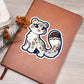Cute Snow leopard sticker 172 - Vegan Leather Journal