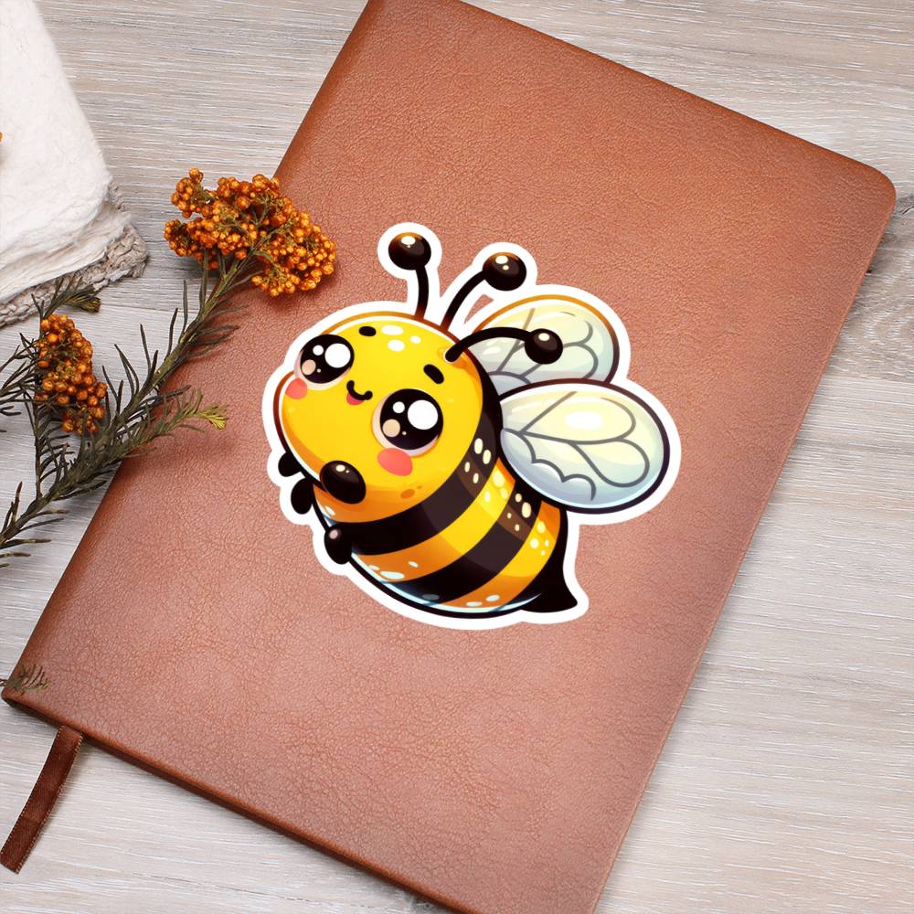 Cute Bee sticker 11 - Vegan Leather Journal