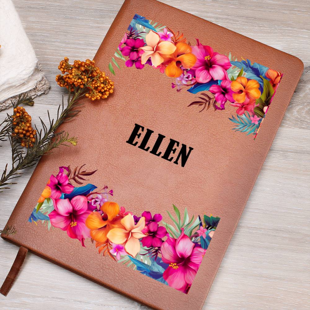Ellen (Tropical Flowers) - Vegan Leather Journal