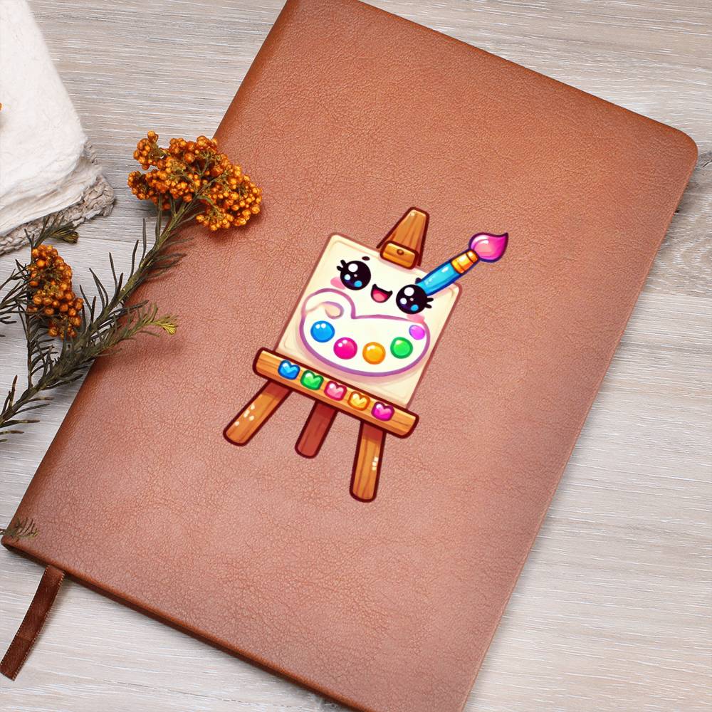 Cute Back to School Sticker 079 - Vegan Leather Journal