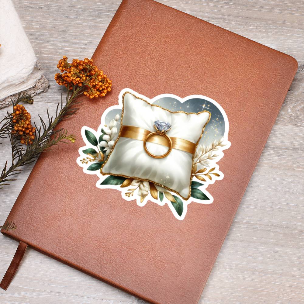 Luxury Wedding Decor Sticker 010 - Vegan Leather Journal