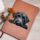 Kerry Blue Terrier Peeking - Vegan Leather Journal