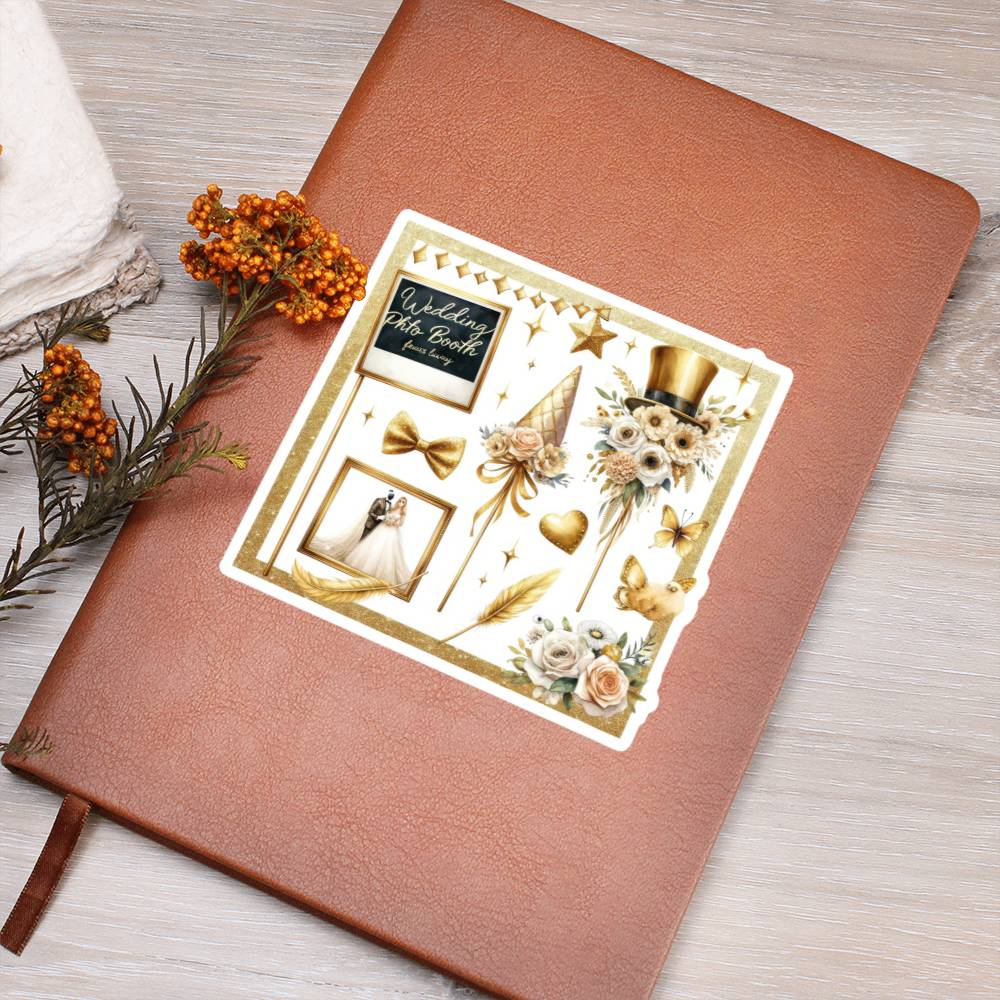 Luxury Wedding Decor Sticker 039 - Vegan Leather Journal