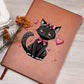 Valentine's Day Black Cat 043 - Vegan Leather Journal
