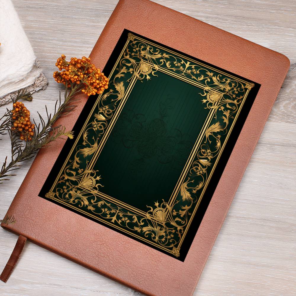 Ornate Gold Cover 098 - Vegan Leather Journal