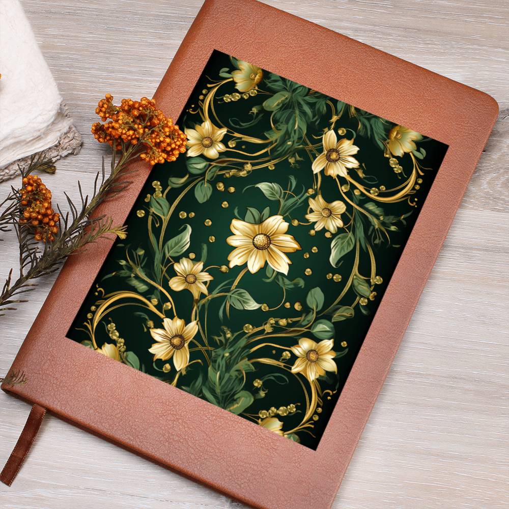 Ornate Gold Cover 086 - Vegan Leather Journal