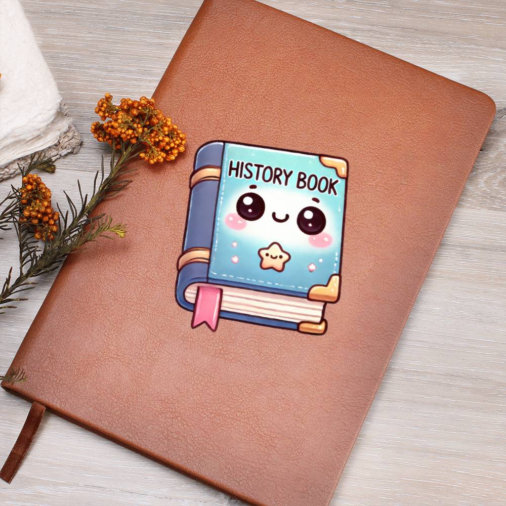 Cute Back to School Sticker 073 - Vegan Leather Journal