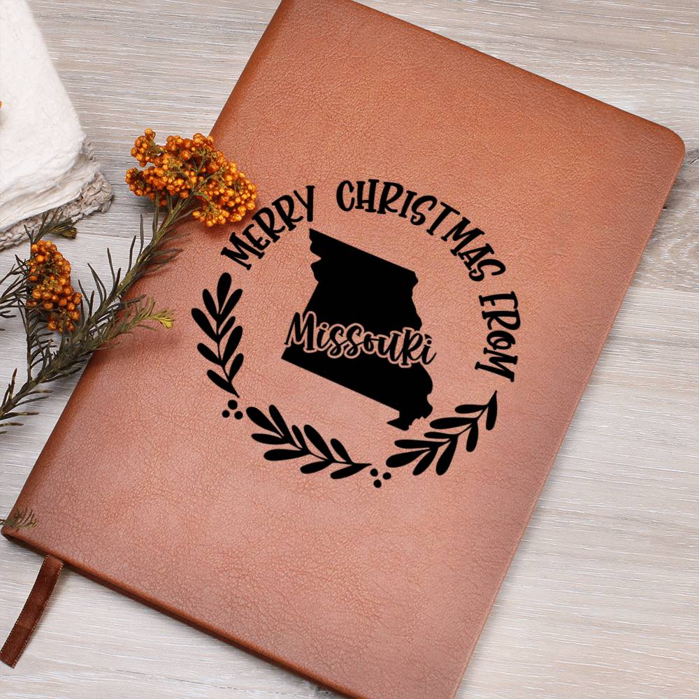 Merry Christmas From Missouri - Vegan Leather Journal