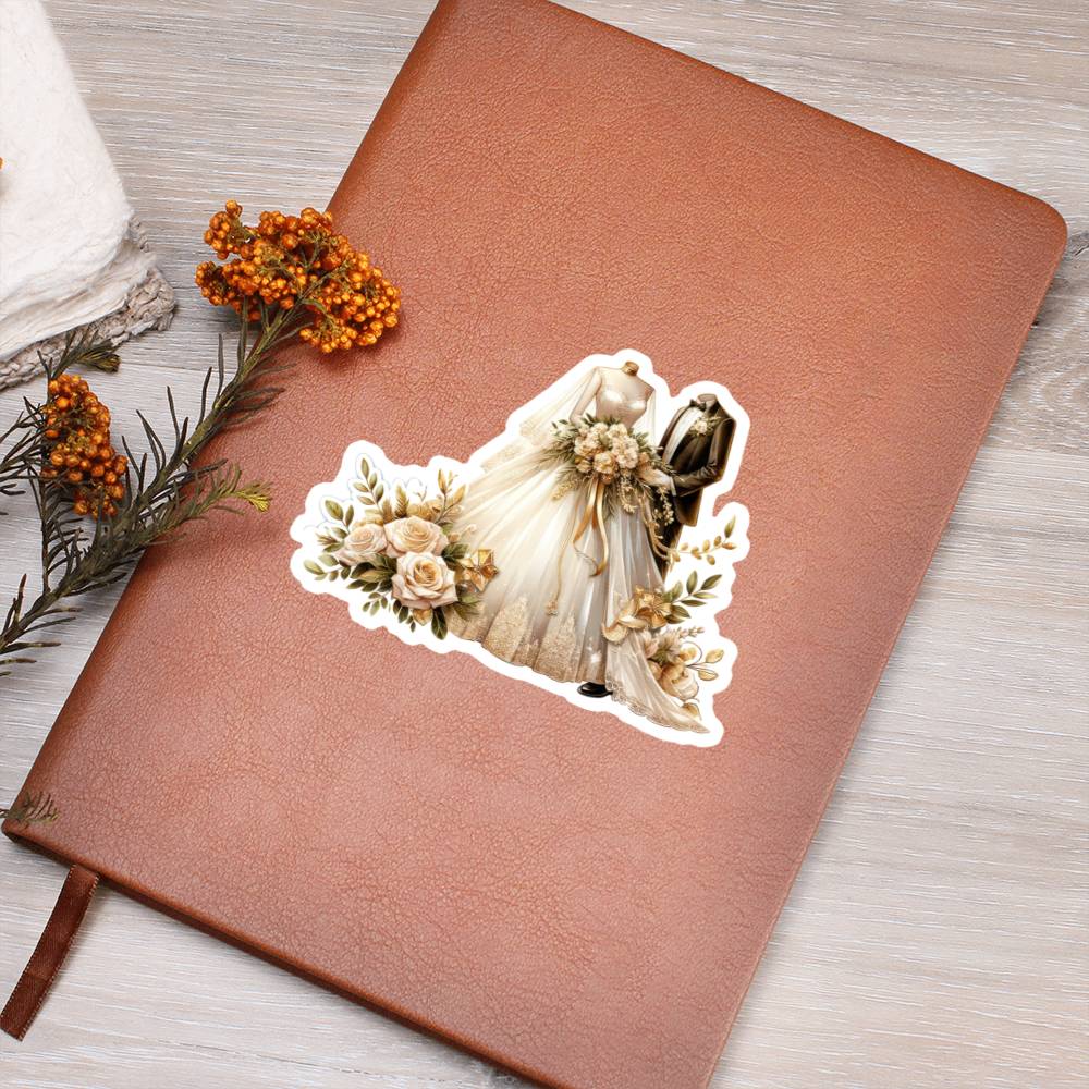 Luxury Wedding Decor Sticker 036 - Vegan Leather Journal