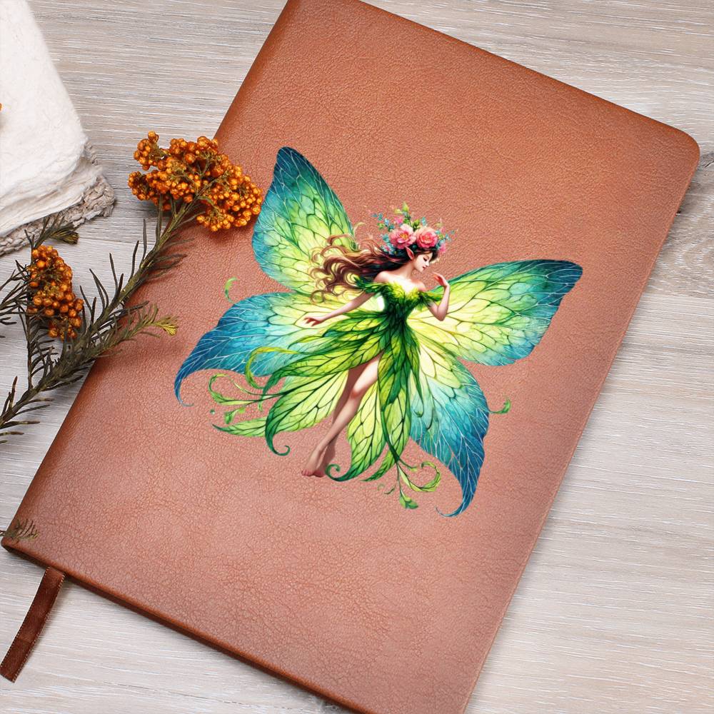 Magical Nature Forest Fairy 13 - Vegan Leather Journal