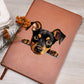 German Pinscher Peeking - Vegan Leather Journal